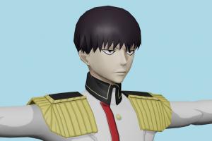 Kuki Urie Tokyo-Ghoul, male, man, people, human, xna, characters, rigged